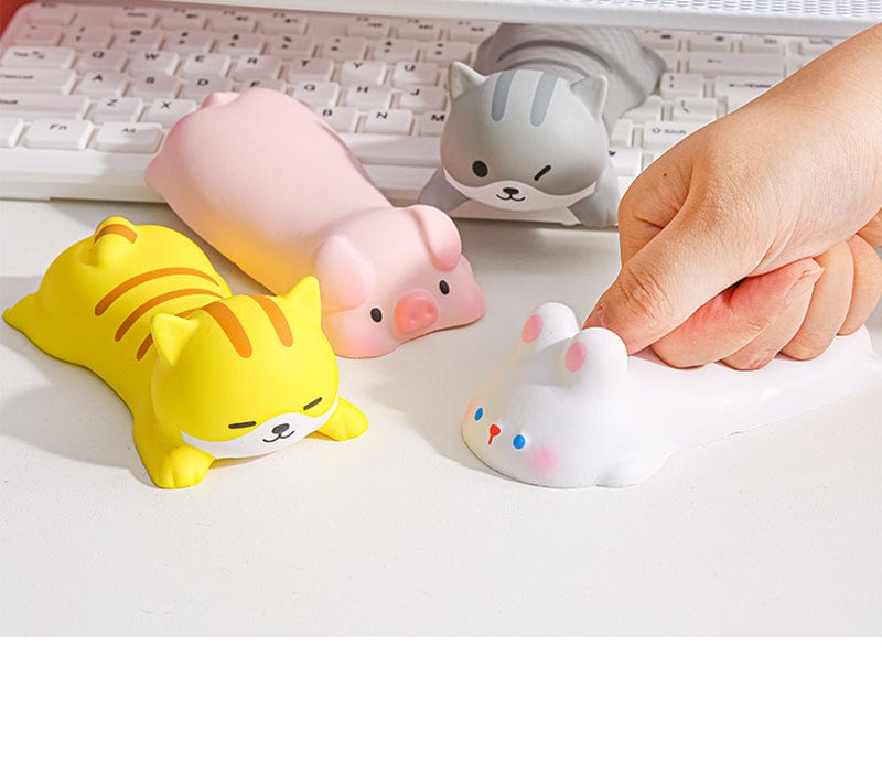 Cute Animal Memory Foam Wrist Pillow with a cuddly corgi design, soft wrist support for gaming and work, measures 12.5x6cm.
