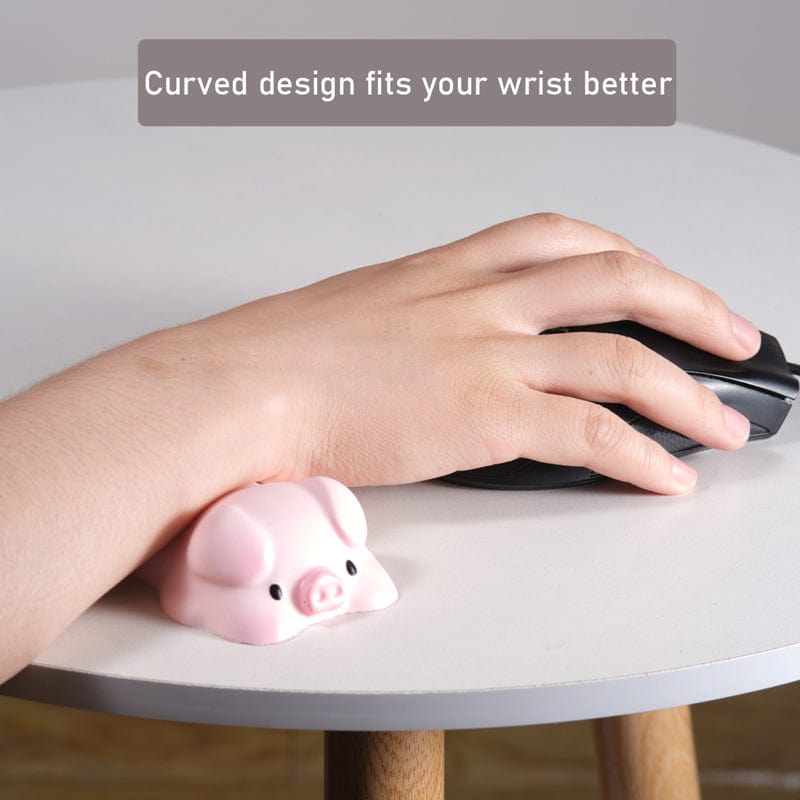 Close-up of Cute Animal Memory Foam Wrist Pillow showcasing its premium memory foam and soft surface - Soft Support for Work & Play, 12.5x6cm.