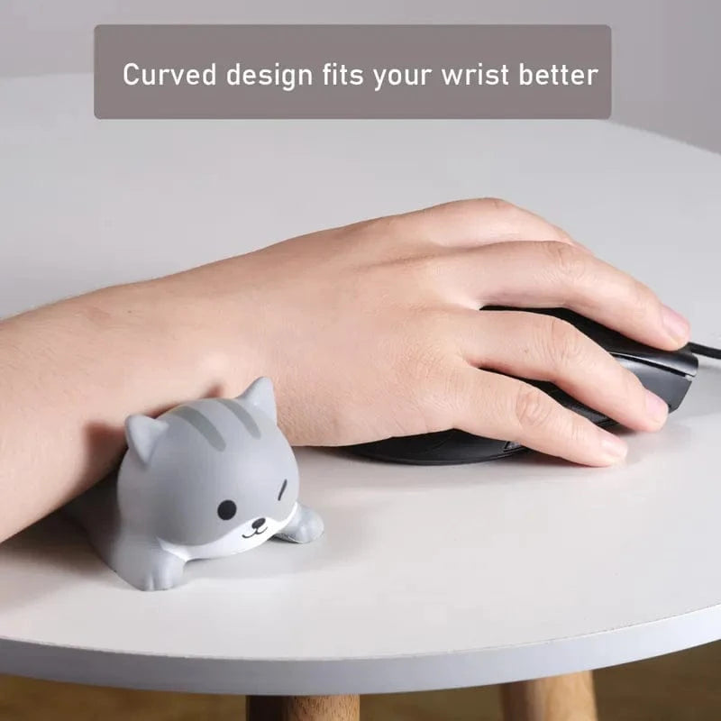 Cute Animal Memory Foam Wrist Pillow with a cuddly corgi design - Soft Support for Work & Play, 12.5x6cm.