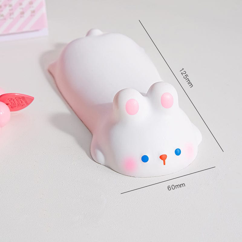 Cute Animal Memory Foam Wrist Pillow displaying a tabby cat design - Soft Support for Work & Play, 12.5x6cm