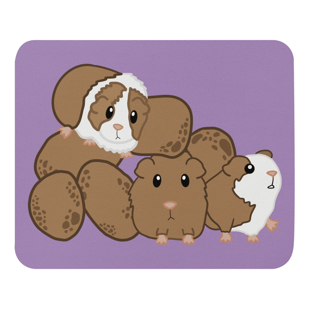 Cute Guinea Pig Mouse Pad featuring a cheerful furry potatoes design, perfect for adding fun to your workspace.
