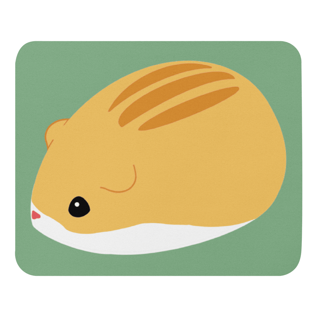 Cute Hamster Mouse Pad with Soft Fabric Surface and Non-Slip Rubber Base - Ideal for Animal Lovers, showcasing a fluffy hamster design that adds charm to any workspace.