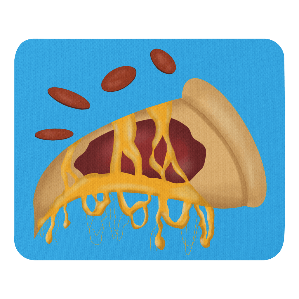 Close-up of the Pizza Recipe Mouse Pad with Non-Slip Natural Rubber Base featuring detailed pizza-making instructions.