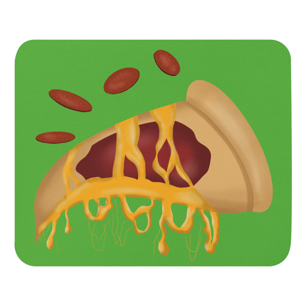 Pizza Recipe Mouse Pad with Non-Slip Natural Rubber Base showcasing a fun and vibrant pizza design for computer enthusiasts.