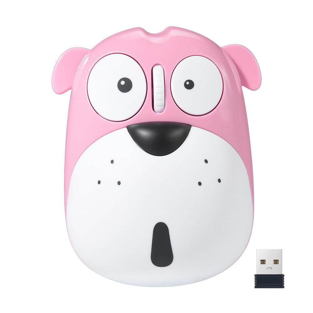 Ergonomic Cute Wireless Dog Computer Mouse, ideal Christmas gift for dog lovers and pet enthusiasts.