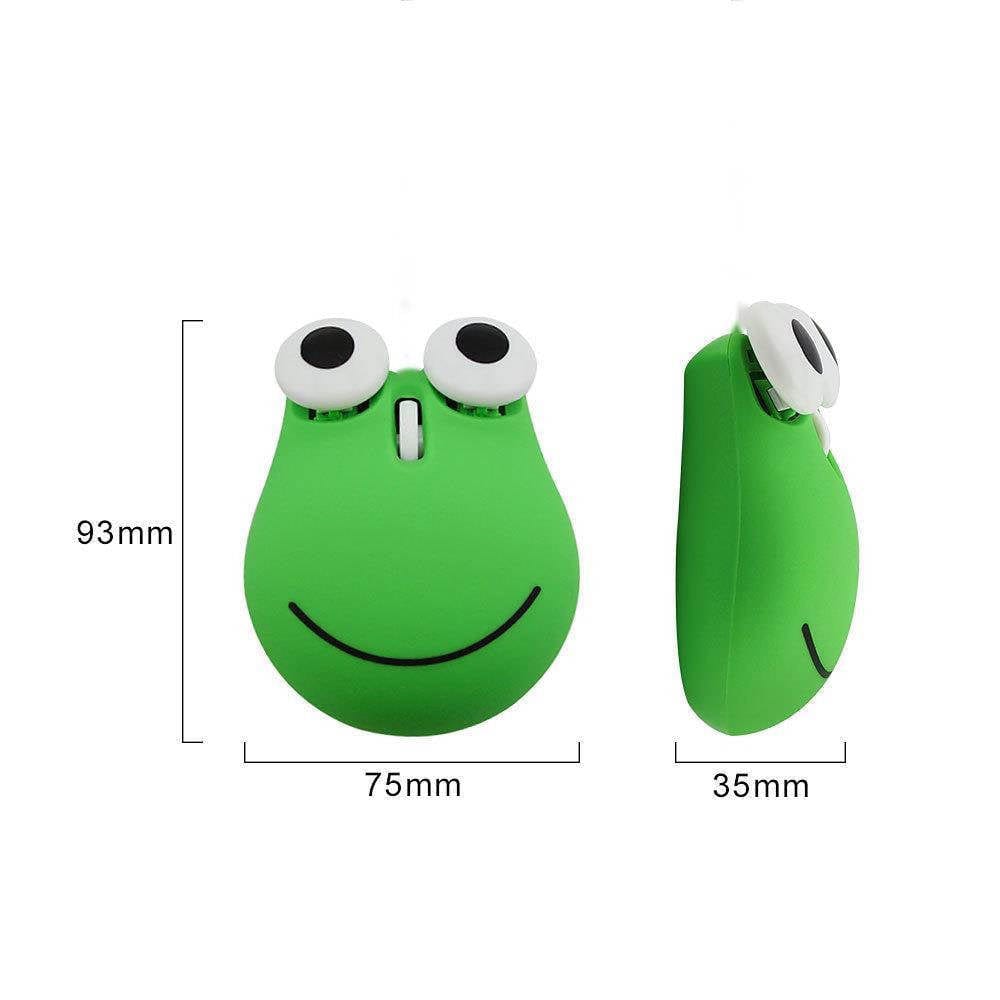 Fun Wireless Frog Computer Mouse highlighting its smooth surface and comfortable grip for all-day use.