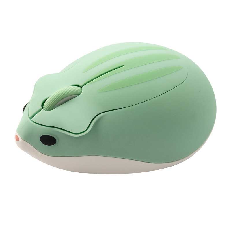 Person using the Adorable Wireless Hamster Computer Mouse for Windows, Mac, Linux & Chromebook - Battery Included in a casual home office setting.