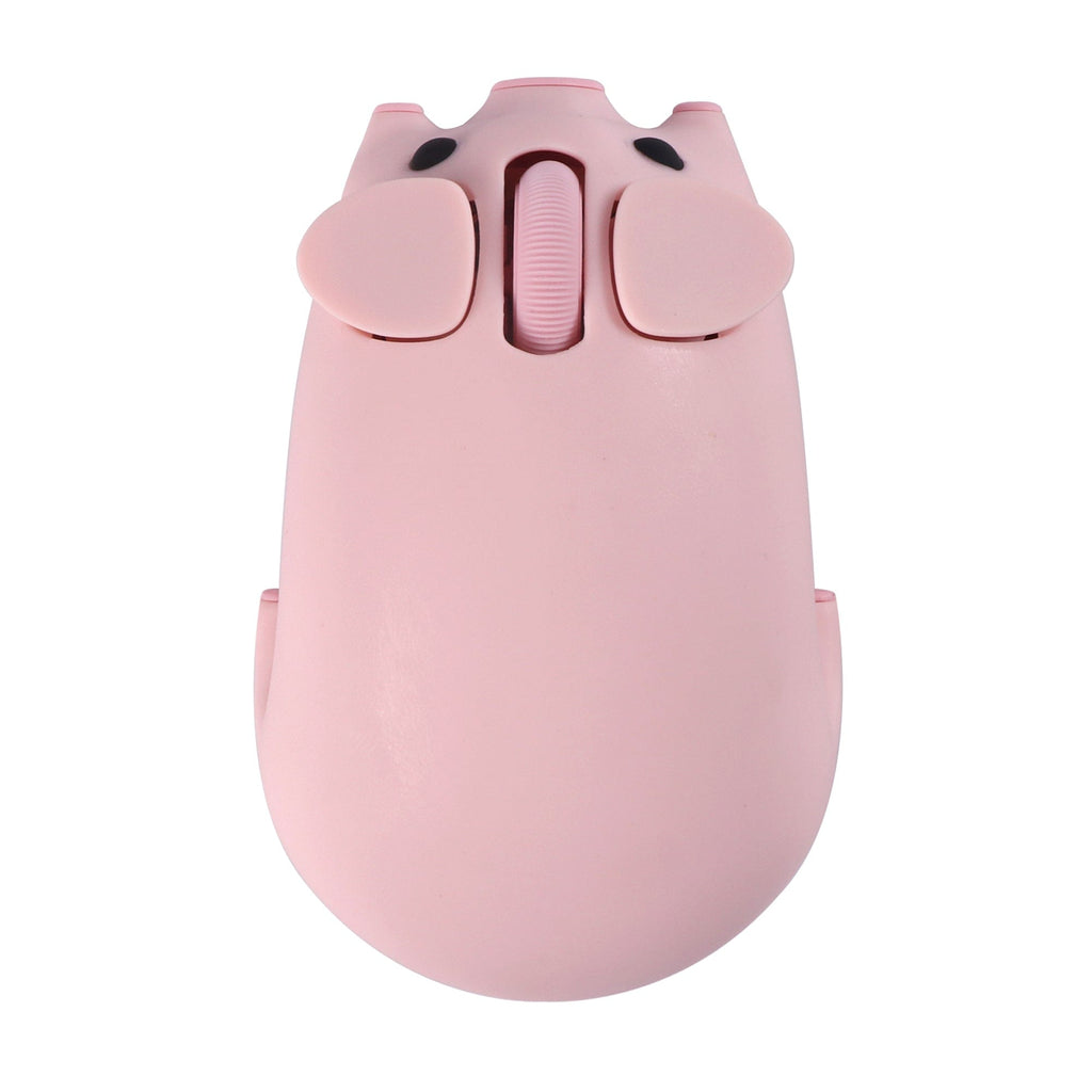 Cute Wireless Piglet Computer Mouse for Windows, Mac, Linux - 1200 DPI with USB Dongle, perfect for animal lovers and designed for both left and right-handed users.