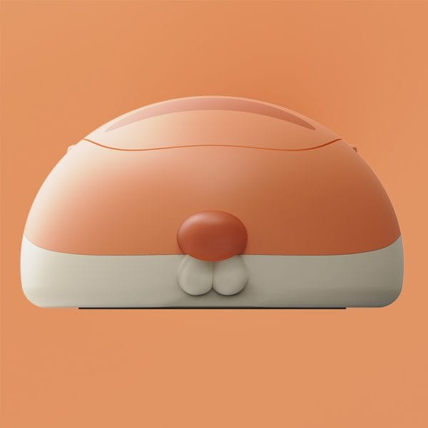 Orange Kate version of the Adorable Wireless Tabby Cat Computer Mouse with Soft Carry Bag.