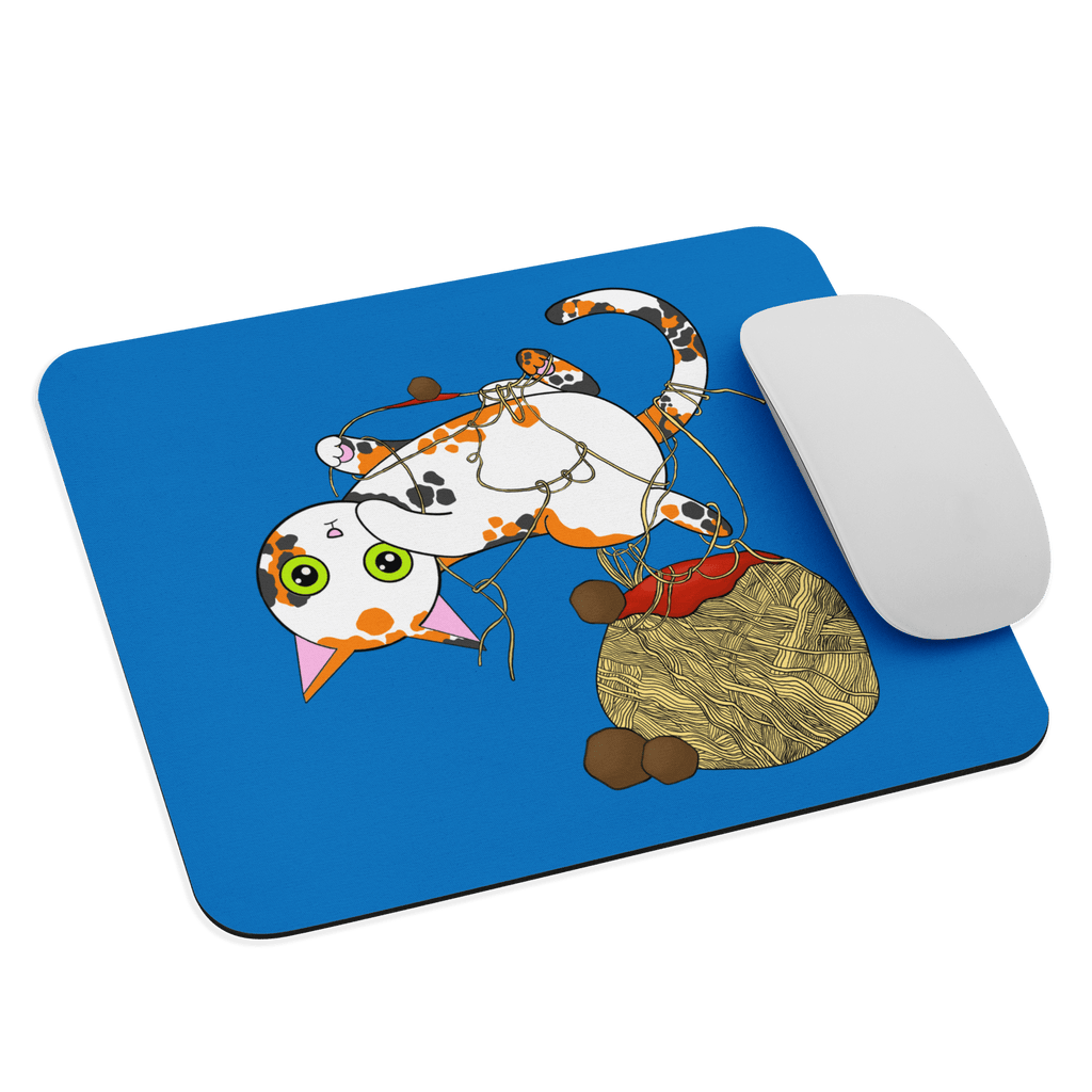 Close-up of the Adorable Naughty Cat Mouse Pad showcasing the playful kitten design, ideal for home and office use.