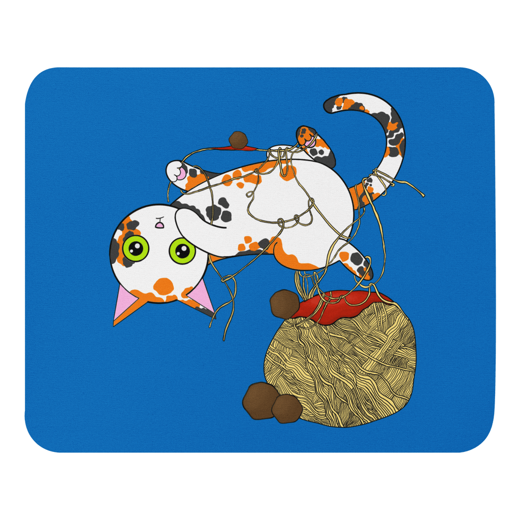 Adorable Naughty Cat Mouse Pad featuring a fun kitten design with a natural rubber base for comfort and grip.