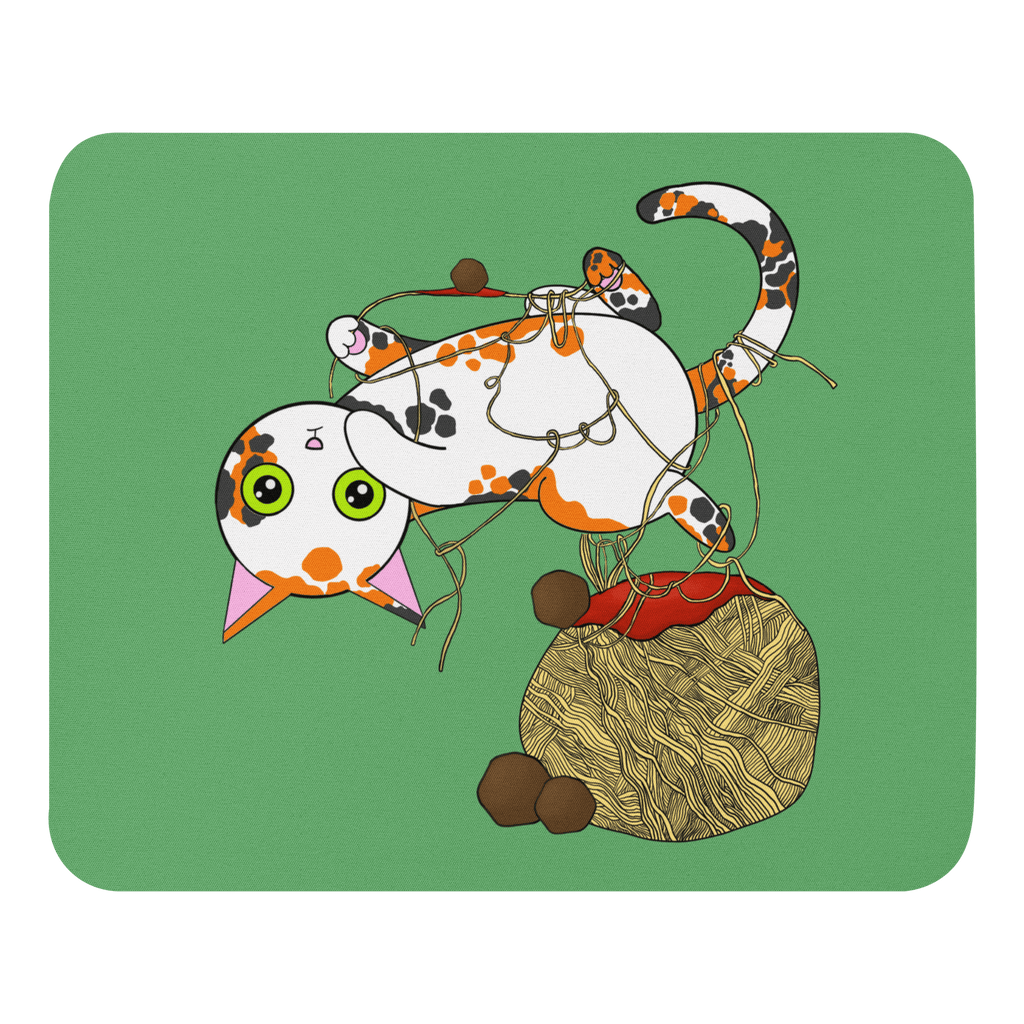 Adorable Naughty Cat Mouse Pad with Natural Rubber Base showcasing a fun kitten design for comfort and grip.