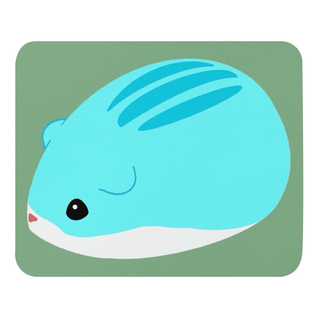 Detailed view of the Cute Hamster Mouse Pad made from soft 100% Polyester with rounded edges.