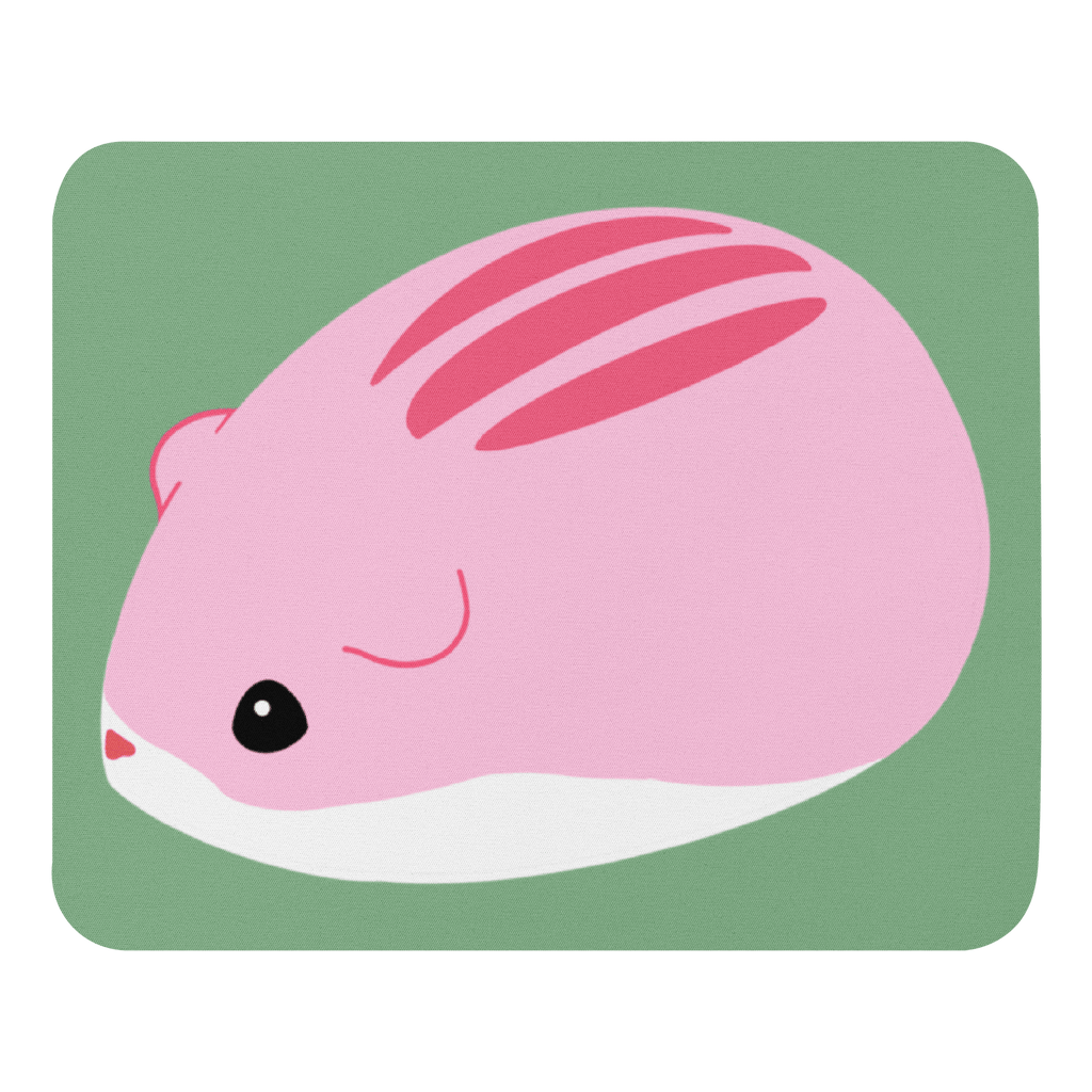 Cute Hamster Mouse Pad showcasing a cute fluffy hamster with big eyes and a tiny nose - fun desk accessory.