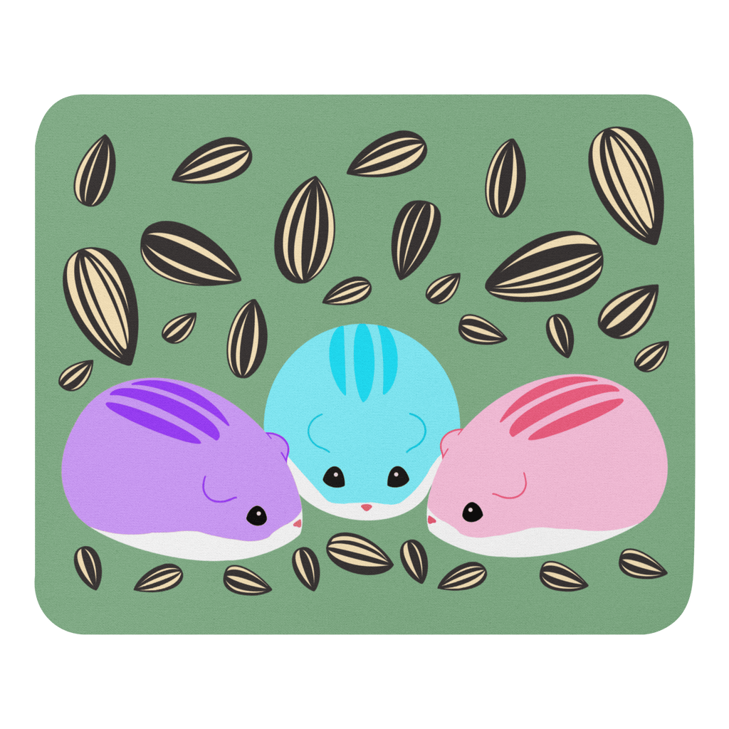 Fun design of Colourful Sunflower Seeds Mouse Pad for Hamsters, ideal for enhancing your hamster's play area.