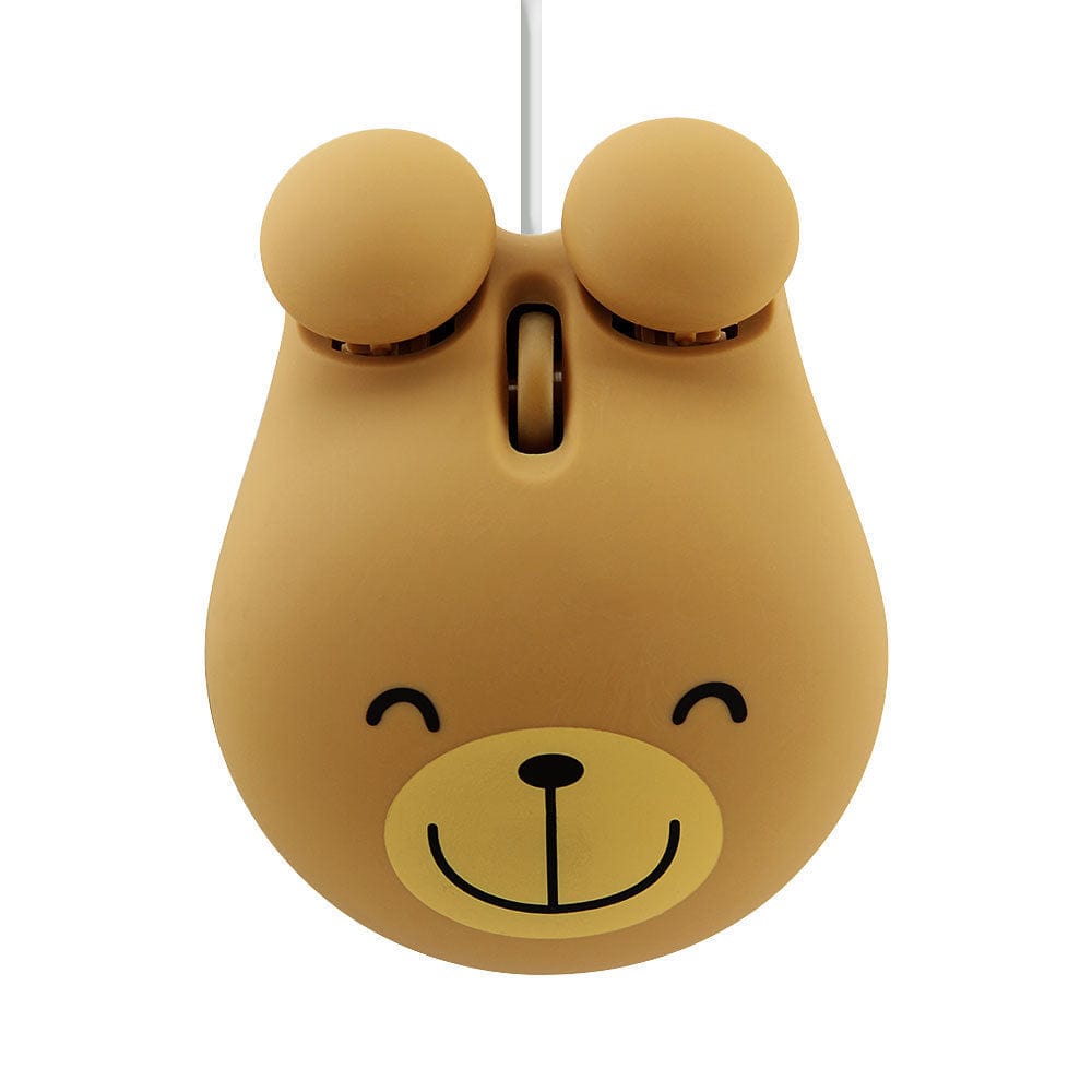 Wired Bear Computer Mouse featuring a fun ergonomic design, compatible with Windows, Mac, Linux & Chromebook.