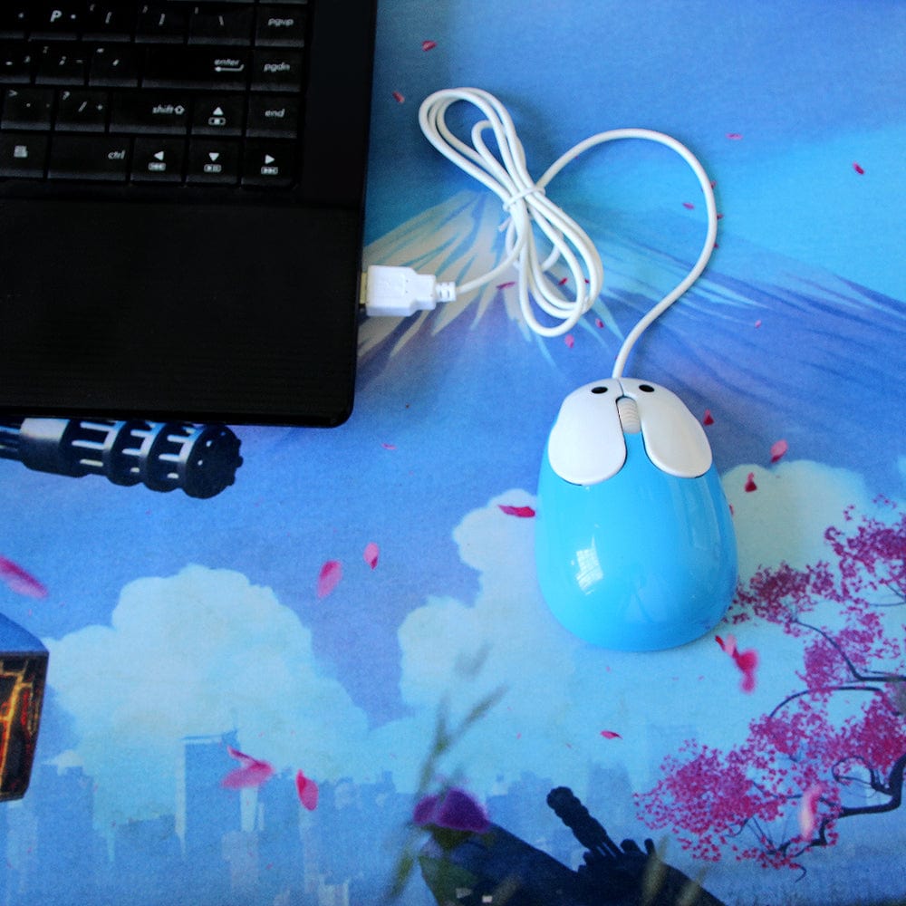 Wired Bunny Computer Mouse with Ergonomic Design - Connects with ease via USB, compatible with Windows, Mac, Chromebook and Linux.