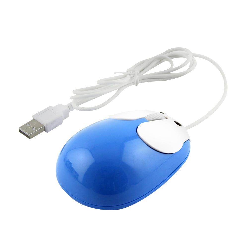 Close-up of Wired Bunny Computer Mouse featuring optical sensor, ideal for school or office work on Windows, Mac, and Chromebook.