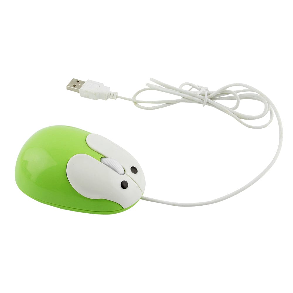 Wired Bunny Computer Mouse with Ergonomic Design - Compatible with Windows, Mac, Chromebook displaying the USB connection and cable length.