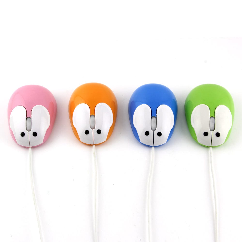 Wired Bunny Computer Mouse with Ergonomic Design, perfect for comfortable use with Windows, Mac, Linux, and Chromebook.