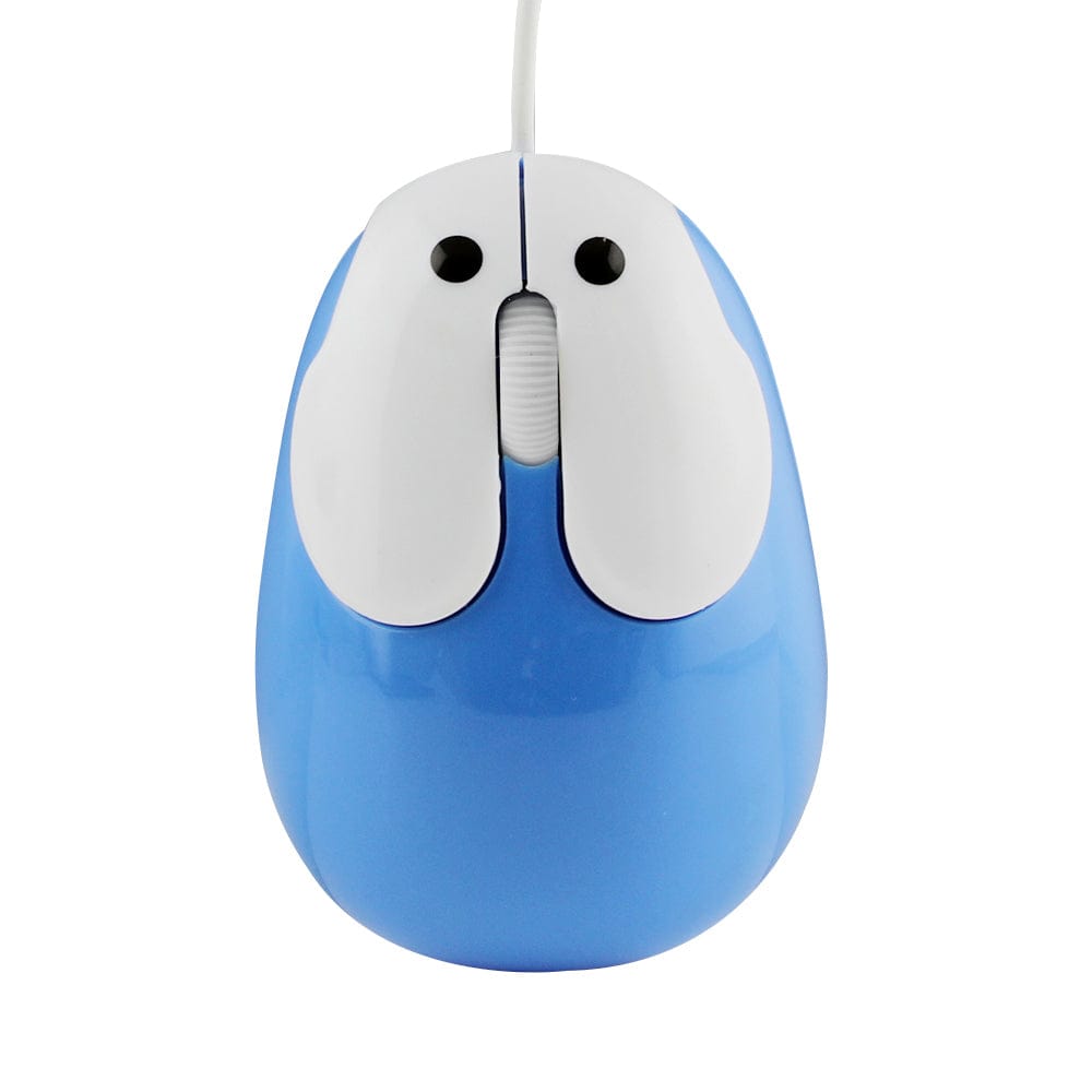 Side view of the Wired Bunny Computer Mouse with Ergonomic Design - Compatible with Windows, Mac, Chromebook, featuring a detailed look at its buttons.
