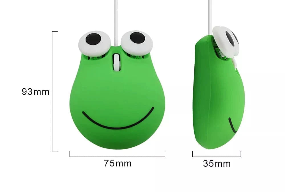 Packaging of the Wired Frog Computer Mouse, perfect as a gift for frog lovers.