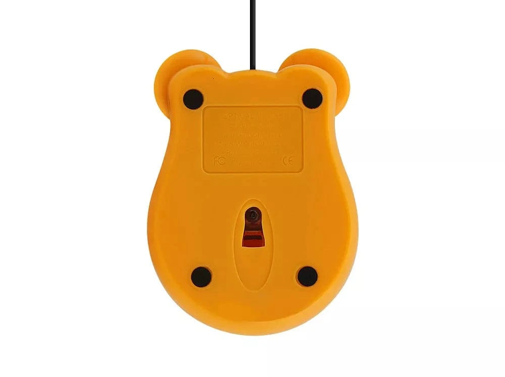 Close-up view of Wired Tiger Computer Mouse - Fun Mini USB Ergonomic Mouse for Windows, Mac & More, showcasing its ergonomic design and smooth surface.