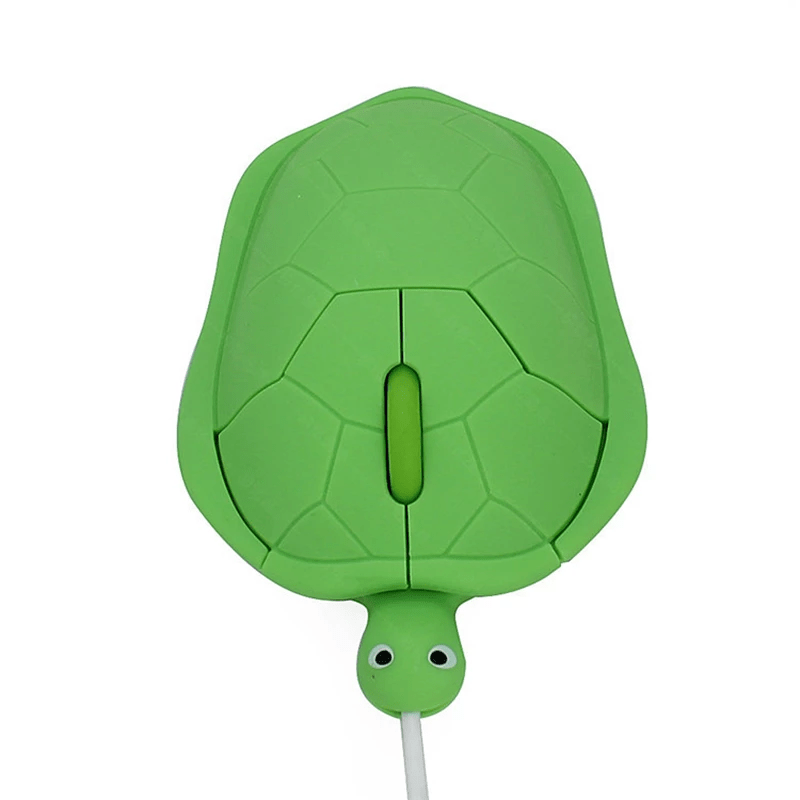 Wired Turtle Shaped Computer Mouse - Fun Optical USB Mouse for Windows, Mac & Linux ergonomically designed for comfortable use.