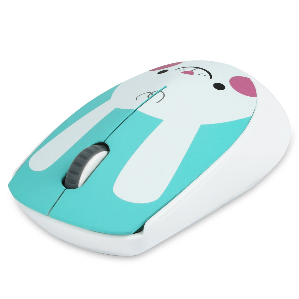 Cute Wireless Bunny Face Computer Mouse with AA Battery; a charming, ergonomic mouse designed for comfort, perfect for animal lovers.