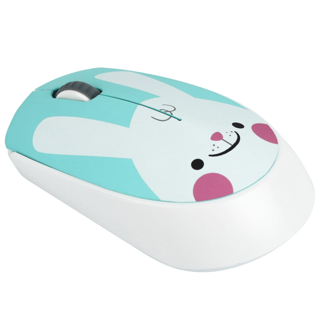 Cute Wireless Bunny Face Computer Mouse with AA Battery - Compatible with Windows, Mac & More, featuring a vibrant bunny design that adds charm to any workspace.
