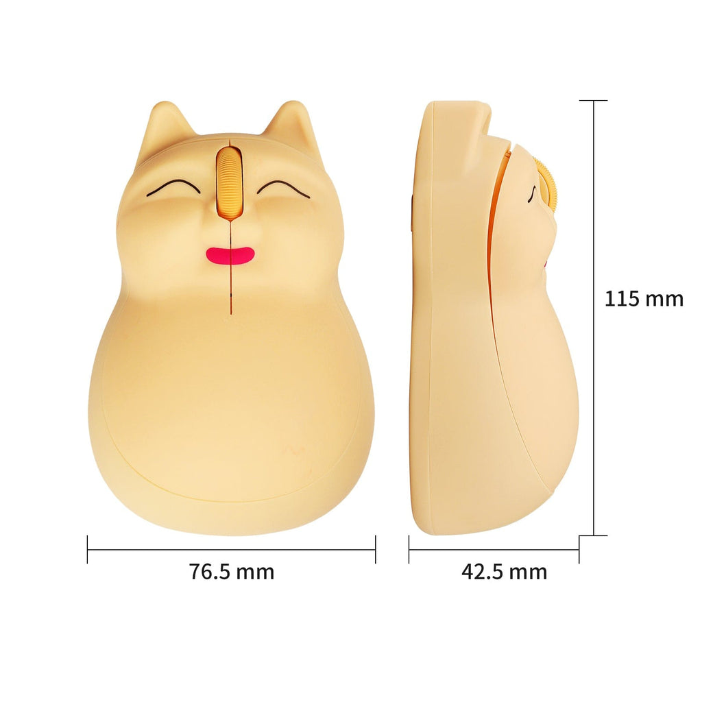 Wireless Cat-Shaped Computer Mouse With USB Receiver - Featuring an adorable cat design, perfect for cat lovers.