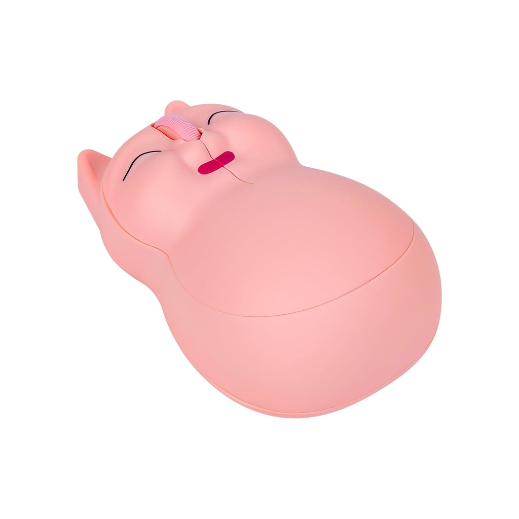 Close-up of the cat-shaped computer mouse highlighting its 1200 DPI and optical tracking features.