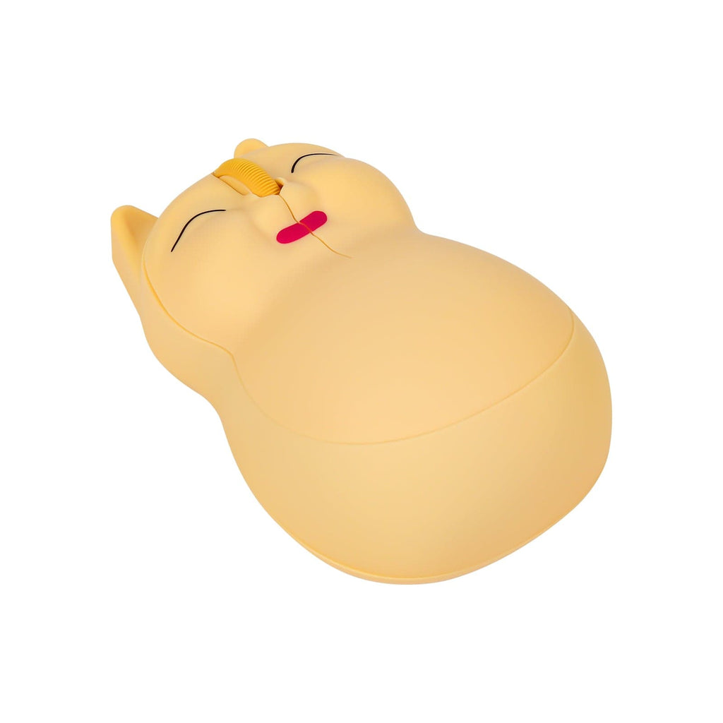 Ergonomic design of the wireless cat mouse, ideal for comfortable use and playful aesthetics.
