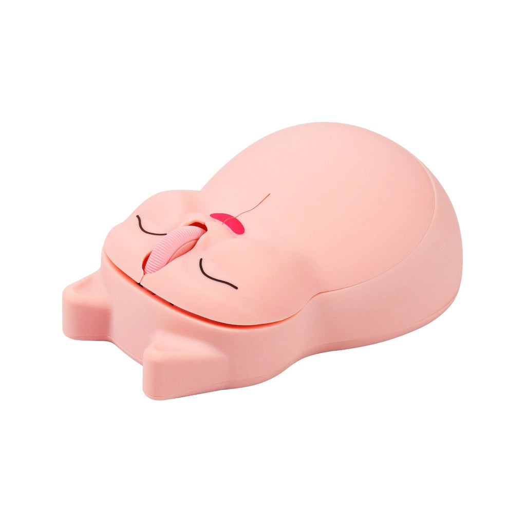 Close-up of Wireless Cat-Shaped Computer Mouse showcasing ergonomic design for Windows, Mac, Linux, and Chromebook compatibility.