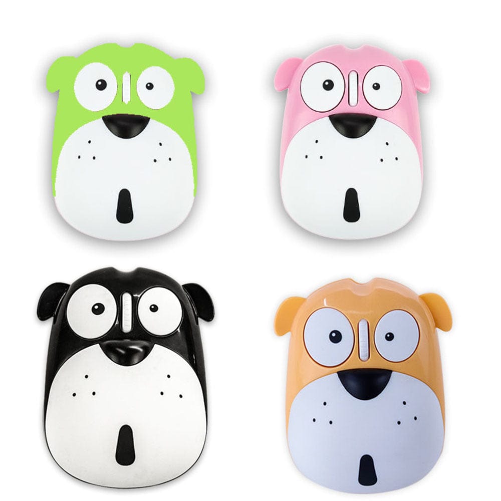 Cute Wireless Dog Computer Mouse - Fully Rechargeable, Ergonomic Design, 1200 DPI in various colors, perfect gift for dog lovers.