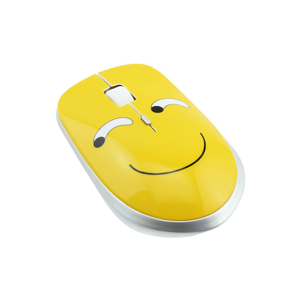 Wireless Emoji Computer Mouse with 1200 DPI, optical tracking for precision and ideal for both right and left-handed users.