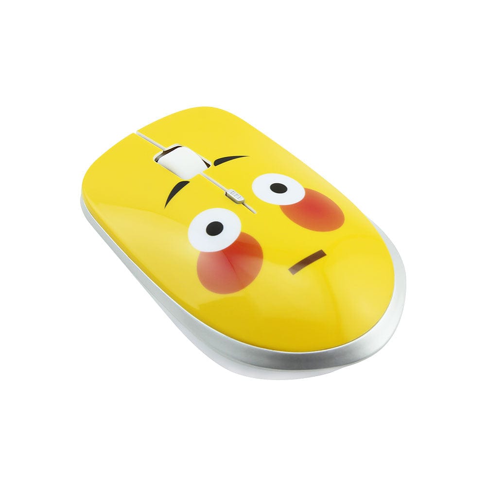 Wireless Emoji Computer Mouse with 1200 DPI, includes an AA battery and connects easily via USB.