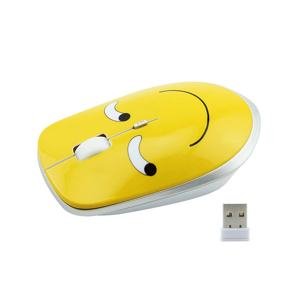 Wireless Emoji Computer Mouse with 1200 DPI, featuring vibrant emoji designs to add personality to your workspace.