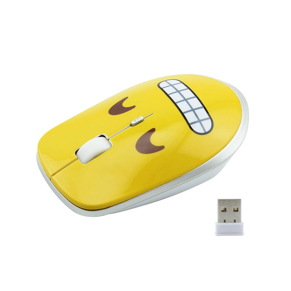 Wireless Emoji Computer Mouse with 1200 DPI, ergonomically designed for comfort and compatible with Windows, Mac, and more.