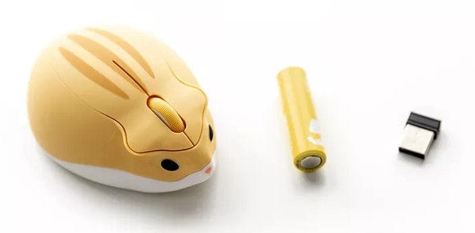 Adorable Wireless Hamster Computer Mouse for Windows, Mac, Linux & Chromebook - Fun and colourful design, perfect gift for animal lovers.