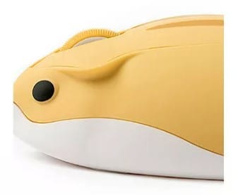 Adorable Wireless Hamster Computer Mouse for Windows, Mac, Linux & Chromebook - Cute design with stripes, big eyes, and tiny nose.