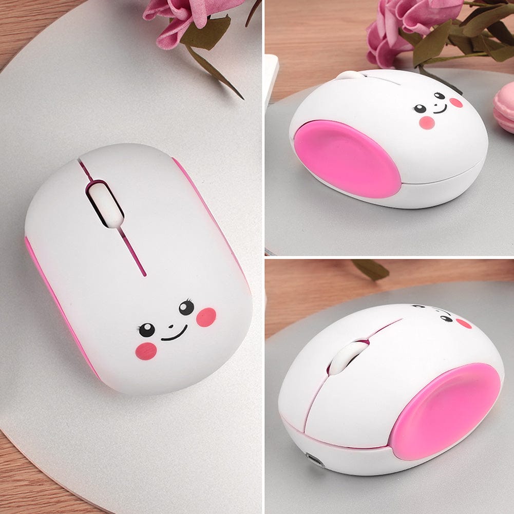 Charming wireless optical mouse for all computer systems including Windows, Mac, Linux & Chromebook, highlighted by its cute and vibrant design.