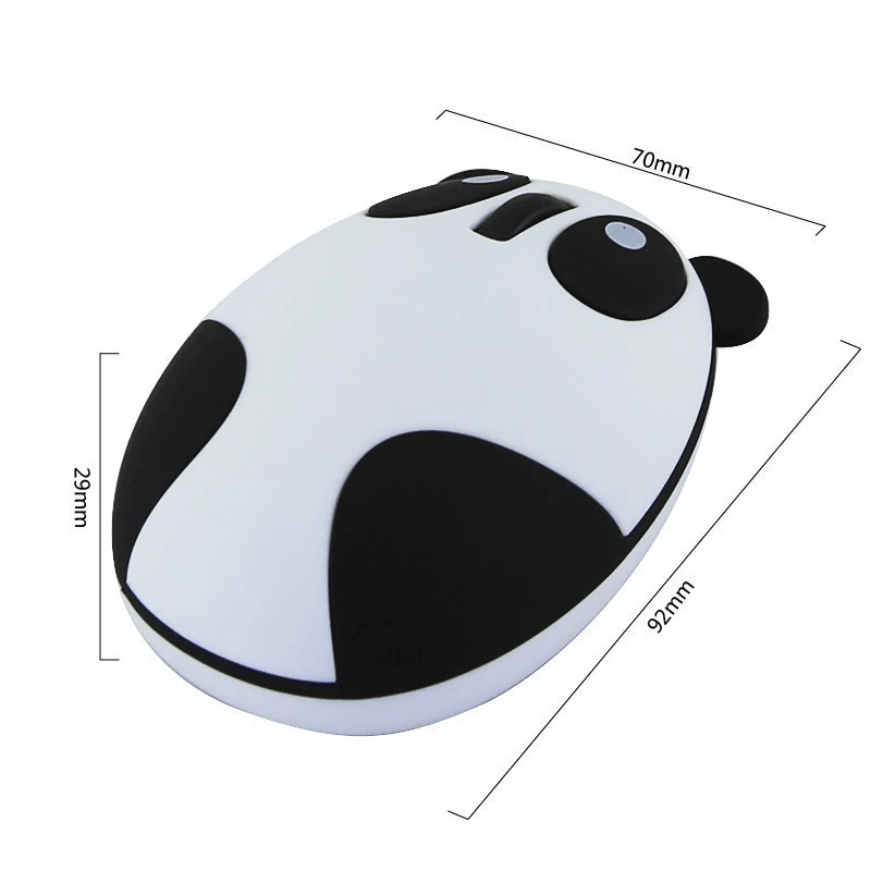 Cute Wireless Panda Computer Mouse - Fully Rechargeable, ergonomic mini size design perfect for all systems including Windows, Mac, Linux, and Chromebook.