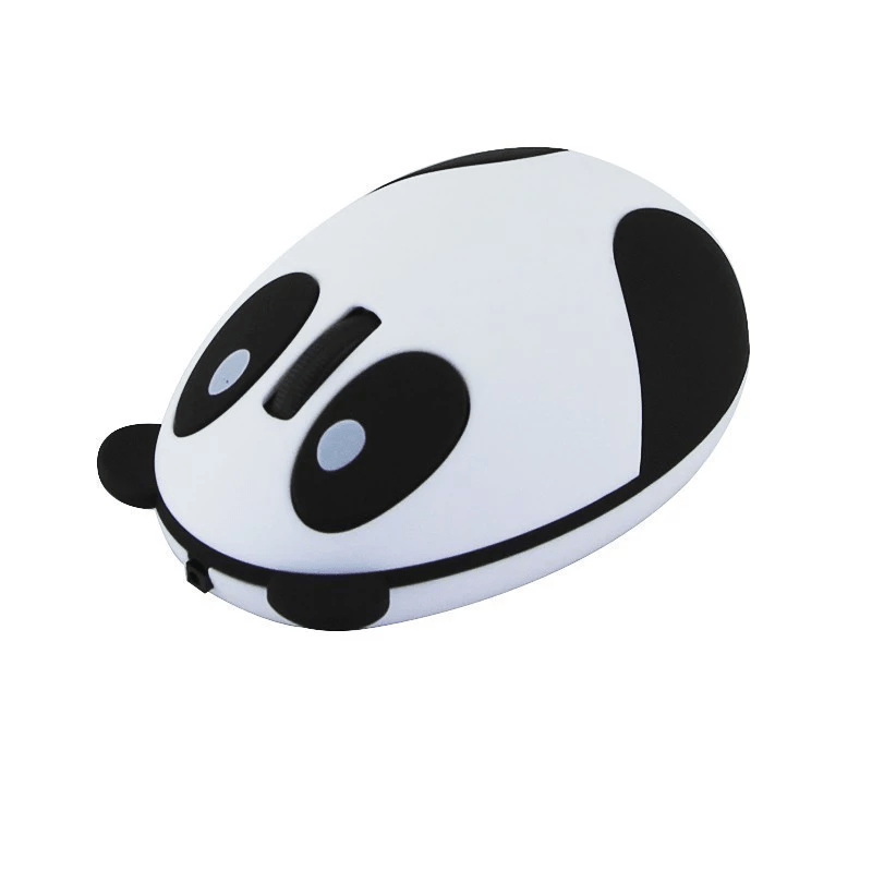 Ergonomic and mini Cute Wireless Panda Computer Mouse in action, ideal for Windows, Mac, Linux, and Chromebook users.