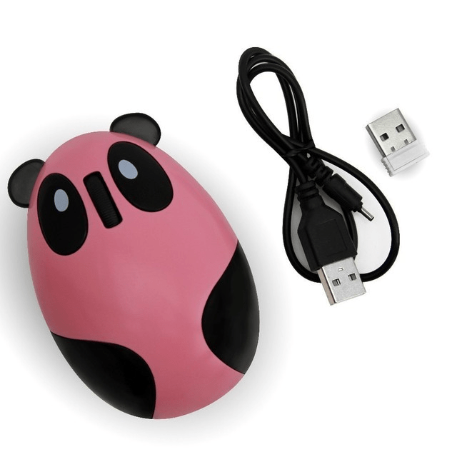 Cute Wireless Panda Computer Mouse showcasing its adorable panda design, ideal for animal lovers and a fun addition to any desk.