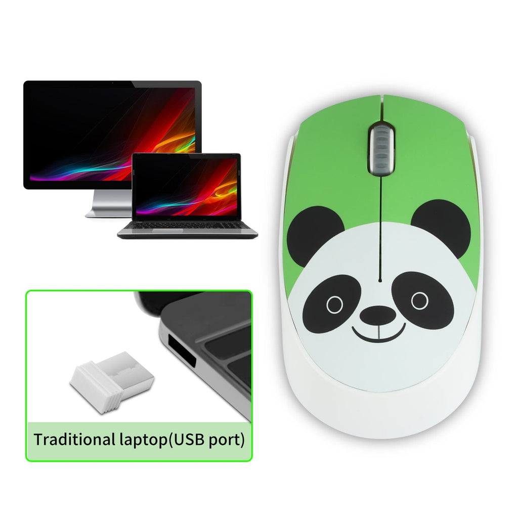 Adorable Wireless Panda Face Computer Mouse in a hand, demonstrating its usability and comfortable grip.