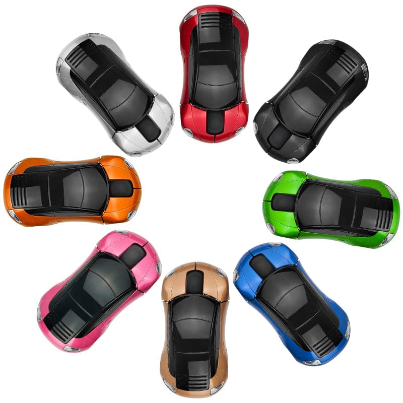 Personalised Wireless Sports Car Computer Mouse with 1000 DPI, showcasing it as a fun gift for car lovers.