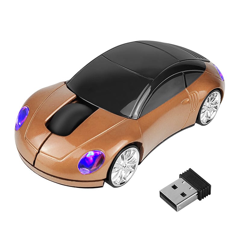 Wireless Sports Car Mouse with included 2 x AAA batteries, perfect for gaming and casual use, 1000 DPI.