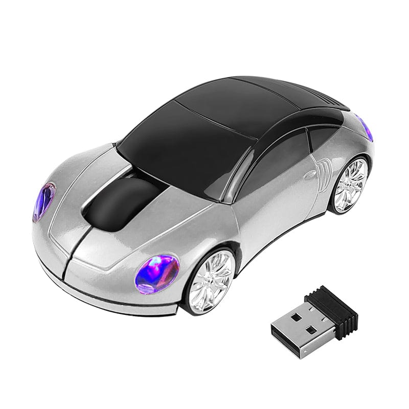 Wireless Sports Car Computer Mouse with 1000 DPI features a sleek design, perfect for car enthusiasts working at school or the office.