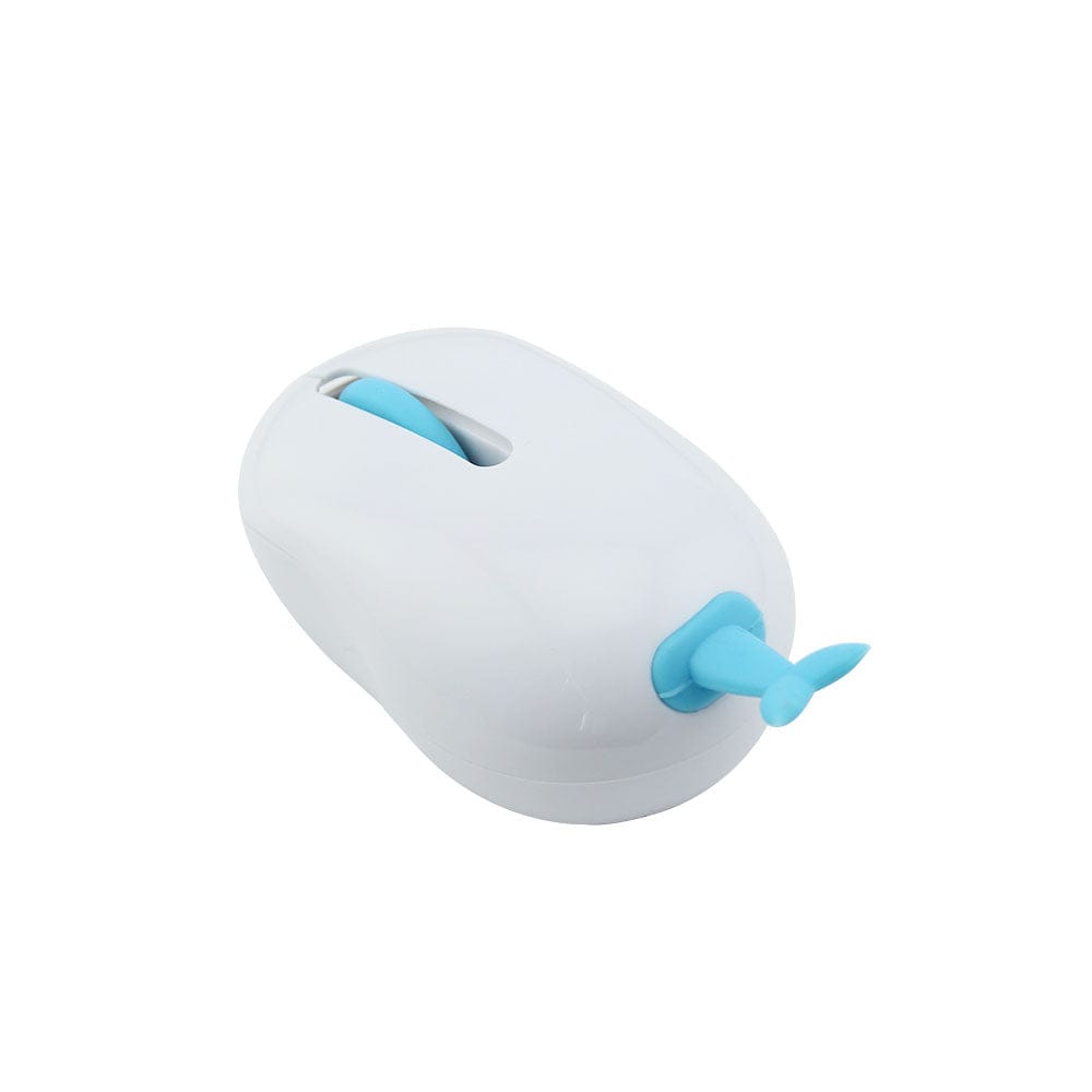 Ergonomic Fun Wireless Tail Computer Mouse featuring a curly pig tail, perfect for comfortable and playful use at your desk.